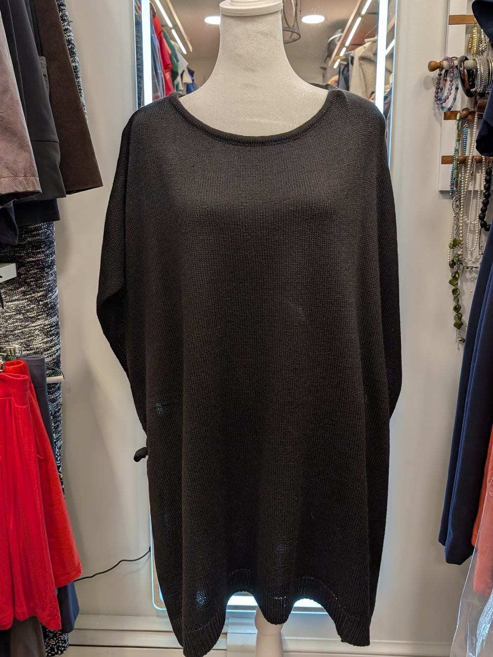 LOFT Black Oversized Knit Tunic